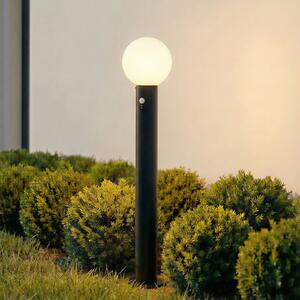 Lindby Bornă luminoasă Dangan, negru/alb, 90 cm, sticlă, senzor, reglabil, Negru, Sticlă, Modern