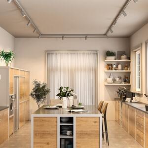 Deko-Light spot cu 3 circuite Can, argintiu, aluminiu, GU10, montat pivotant, reglabil, Metalic, Hol, Aluminiu, Modern