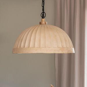 PR Home Lampă suspendată Haley, bej, Ecomix, Ø 43 cm, Bej, Camera de zi / sufragerie, Altele, Casă de țară / Rustic
