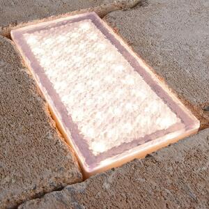 Deko-Light Lumină de podea încastrată cu LED Tabit, 10 x 20 cm, ușor deplasat, Gri, Plastic, Luminile încastrate unghiulare