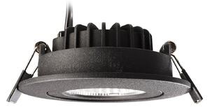 Deko-Light Plafonieră LED încastrată Dione, IP44, negru, dimabil până la cald, reglabil, Negru, Baie, Aluminiu, Modern, Corpuri de iluminat încastrate rotunde