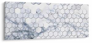 Tablou - Hexagoane marmură (120x50 cm)
