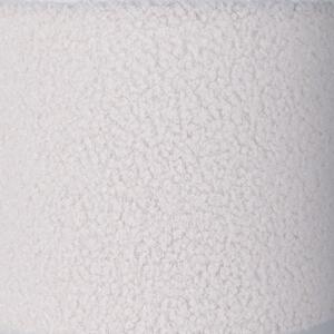 Näve Lampă de masă Fluffy, alb, înălțime 31 cm textil E27 cilindric, Alb, Camera de zi / sufragerie, Țesătură / Textil