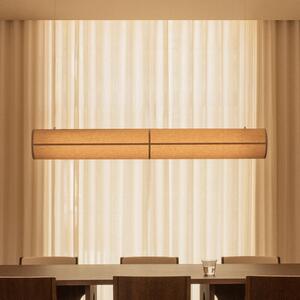 Audo Copenhagen lampă suspendată Hashira Linear, culoare naturală, lungime 140 cm, reglabil, Bej, Camera de zi / sufragerie, Țesătură / Textil