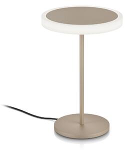 Knapstein Lampa de masă LED Tilda, nisip metalic, control gestual, reglabil, Bej, Camera de zi / sufragerie, Metal