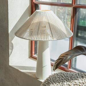 Markslöjd Favoro lampă de masă, crem, înălțime 50 cm, ceramică, textil, Bej, Camera de zi / sufragerie, Ceramică