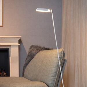 Lucide Lampadar LED Aaron, alb, dimabil până la cald, înălțime 134 cm, reglabil, Alb, Camera de zi / sufragerie, Metal, Modern