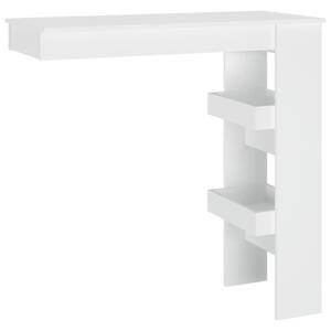 Masă bar de perete, alb, 102x45x103,5 cm, lemn compozit