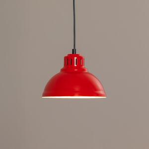 Luminex Lampă suspendată Sven, 1 bec, roșu, oțel, E27, reglabil, Roșu, Camera de zi / sufragerie, Metal, Design industrial