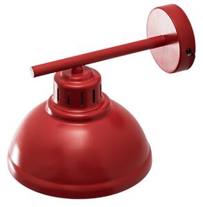 Luminex Aplică de perete Sven, 1 bec, roșu, oțel, E27, reglabil, Roșu, Camera de zi / sufragerie, Metal, Design industrial
