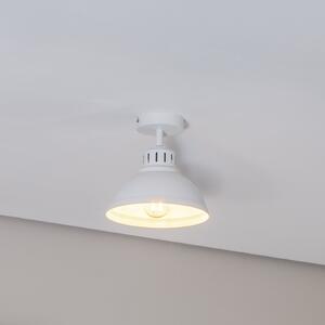 Luminex Plafonieră Sven, 1 bec, alb, oțel, E27, reglabil, Alb, Camera de zi / sufragerie, Metal, Design industrial