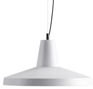 Karman Lampă suspendată Gangster, alb, Ø 50 cm, ceramică, E27, reglabil, Alb, Camera de zi / sufragerie, Ceramică, Design