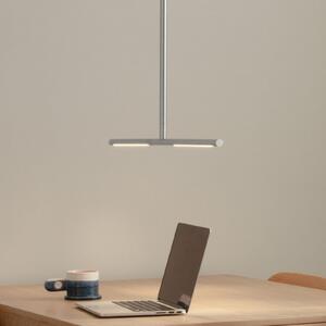 UMAGE Lampă suspendată LED Omni, culoare oțel, 2 becuri, 74 cm, reglabil, Metalic, Camera de zi / sufragerie, Metal, Design