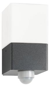 LCD Aplică de exterior Linus, grafit, senzor, oțel inoxidabil, sticlă, E27, Negru, Oțel inoxidabil, Modern