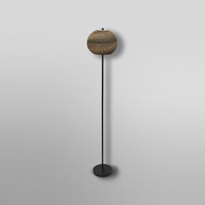 LEDVANCE Lampadar înălțime minge 116 cm, maro, carton ondulat, E27, Maro / Rugină, Camera de zi / sufragerie, Hârtie / Carton