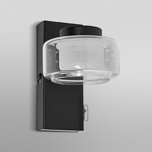 LEDVANCE Aplică de perete cu LED Orbis Flame, 1 bec, negru, IP44, Negru, Baie, Metal