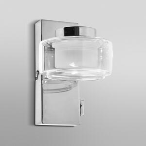 LEDVANCE Aplică de perete cu LED Orbis Flame, 1 bec, crom, IP44, Metalic, Baie, Metal