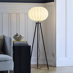 PR Home Lampă de podea Base, negru, înălțime 125 cm, material textil, Negru, Camera de zi / sufragerie, Metal, Umbrelă în picioare