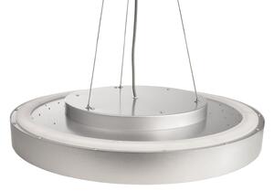 Deko-Light Menkar Lampă suspendată LED, argintie, Ø 60 cm, CCT, sus/jos, reglabil, Metalic, Aluminiu, Modern