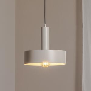 SIGMA Lampă suspendată Vitrum rotundă, gri-maro, cilindrică, Ø 27 cm, reglabil, Bej, Camera de zi / sufragerie, Metal, Modern