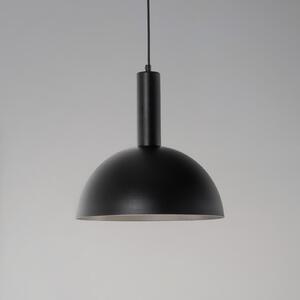 SIGMA Vitrum cupola M lampă suspendată, neagră, semicirculară, Ø 30 cm, reglabil, Negru, Camera de zi / sufragerie, Metal, Modern