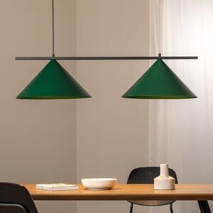 Eko-Light Lampă suspendată Capital, verde, 2 becuri, Ø 46 cm, GX53, reglabil, Verde, Camera de zi / sufragerie, Metal, Modern