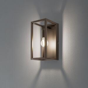 Luminex Aplică de perete Frame, titan-auriu, înălțime 30 cm, oțel, reglabil, Gri, Camera de zi / sufragerie, Metal, Perete unghiular