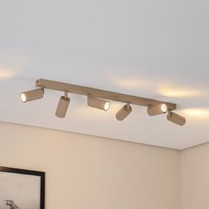 Luminex Spot de tavan Link, bej, lungime 90 cm, 6 becuri., reglabil, Bej, Camera de zi / sufragerie, Metal, Modern