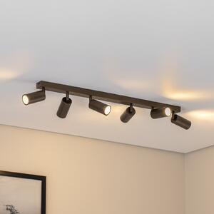 Luminex Spot de tavan Link, titan-auriu, lungime 90 cm, 6 becuri., reglabil, Gri, Camera de zi / sufragerie, Metal, Modern