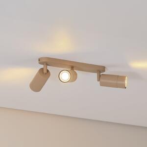 Luminex Spot de tavan Link, bej, lungime 33 cm, 3 becuri., reglabil, Bej, Camera de zi / sufragerie, Metal, Modern