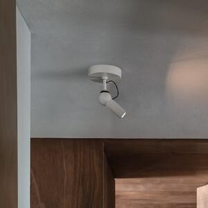 Kdln plafonieră LED Bird, alb, Ø 11 cm, metal, reglabil, Alb, Camera de zi / sufragerie, Metal