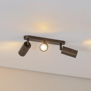 Luminex Spot de tavan Link, titan-auriu, lungime 33 cm, 3 becuri., reglabil, Gri, Camera de zi / sufragerie, Metal, Modern