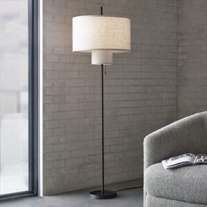 New Works lampadar Margin, bej, Ø 46 cm înălțime 153 țesătură, Bej, Camera de zi / sufragerie, Țesătură / Textil, Scandinavă