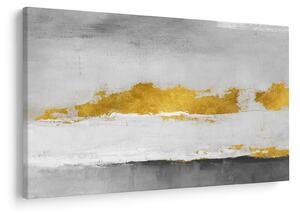 Tablou - Mișcări aurii și gri (90x60 cm)