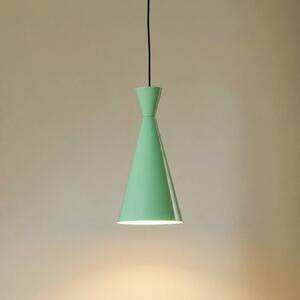 ROYALTECH Lampă suspendată Glenora, verde mentă/alb, metal, Ø 18 cm, reglabil, Verde, Camera de zi / sufragerie, Metal, Modern