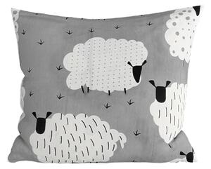Fața de pernă din polibumbac WHITE SHEEPS 45x45 cm, gri