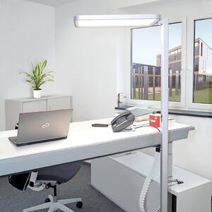 DOTLUX LED lampadar STUDIObutler argint 80 W 840 dim, reglabil, Metalic, Studiu / Birou, Aluminiu, Proiector suspendat