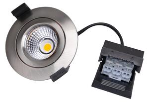 DOTLUX LED-Lampă de tavan încastrată CIRCLEminidim oțel inoxidabil Ø 8,5cm, reglabil, Metalic, Baie, Aluminiu, Modern, Plafon încastrat