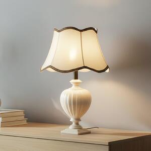 ONLI Lampă de masă Desy, ceramică, crem, înălțime 60 cm, E27, Bej, Camera de zi / sufragerie, Ceramică, Antichitate