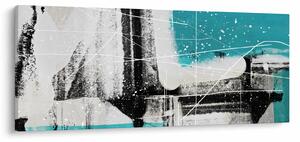 Tablou - Abstract turcoaz (120x50 cm)