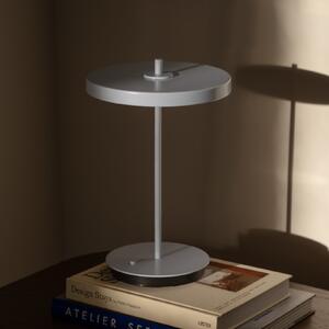 UMAGE Lampă de masă LED reîncărcabilă Asteria Move fog grey uni, 31cm, reglabil, Gri, Camera de zi / sufragerie, Metal, Design