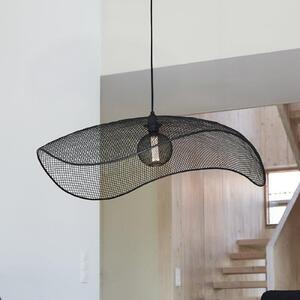 PR Home Lampă suspendată Vivi, Ø 79 cm, negru, metal, reglabil, Negru, Camera de zi / sufragerie, Metal, Modern