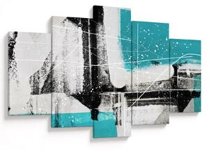 Tablou - Abstract turcoaz (150x105 cm)
