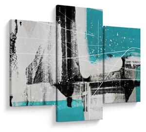 Tablou - Abstract turcoaz (90x60 cm)