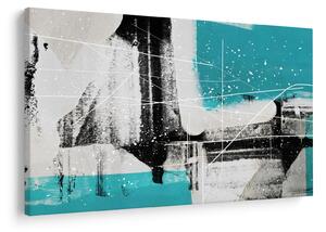 Tablou - Abstract turcoaz (90x60 cm)