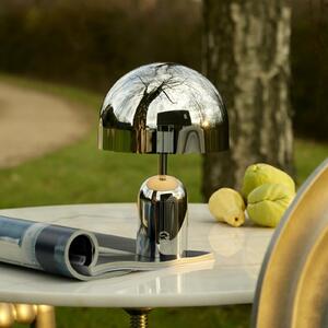 Tom Dixon Lampa de masă cu baterie BELL PORTABLE, argintiu, 28 cm IP44, reglabil, Metalic, Camera de zi / sufragerie, Plastic, Design