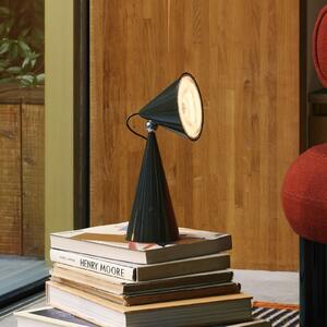 Tom Dixon Lampa de masă cu baterie LED Pose, antracit, înălțime 25 cm, reglabil, Negru, Camera de zi / sufragerie, Plastic, Design