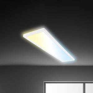 Briloner Panou LED Tava CCT, alb, 98 x 20 cm, iluminare din spate, plastic, reglabil, Alb, Studiu / Birou, Plastic