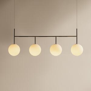 Audo Copenhagen Lampa suspendată TR Bulb Frame, cu 4 becuri, gri oțel/alb, reglabil, Alb, Camera de zi / sufragerie, Sticlă, Design