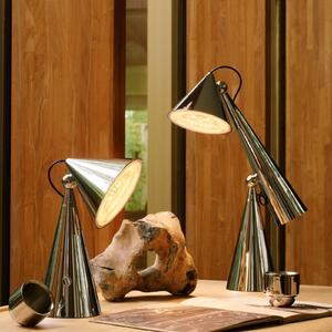 Tom Dixon LED-Lampa de masă Pose Task Light, argintiu, reglabil, Metalic, Camera de zi / sufragerie, Plastic, Design